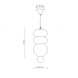 BUMBUM CERAMICZNA LAMPA WISZĄCA     C2753 FERROLUCE